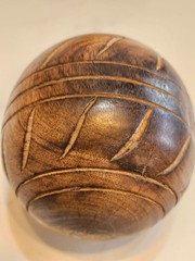 Wood Decoration Balls Home Decor 4 Inches Sphere Step Orbs – Pack of 3