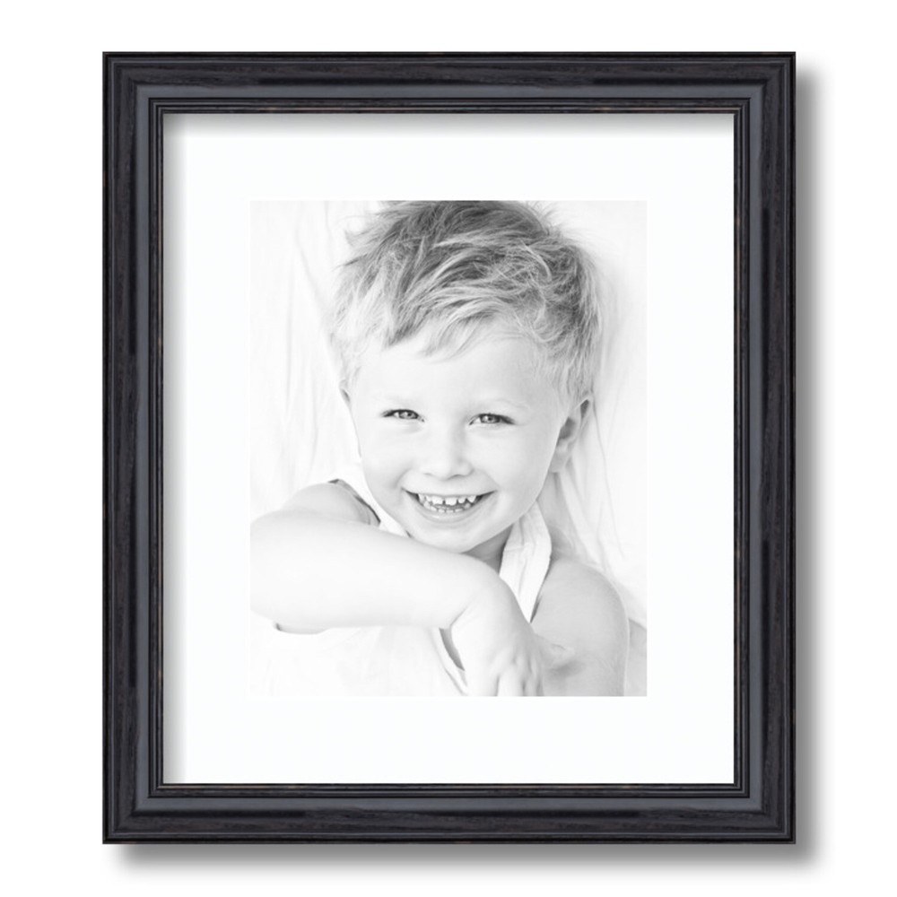 ArtToFrames Matted 12×14 Black Picture Frame with 2″ Mat, 8×10 Opening 4083