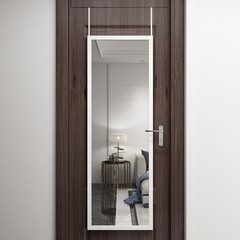 48″x16″ Over the Door Full Length Mirror Wall Mount Hanging Body Dressing White