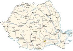 Romania City Road Map GLOSSY POSTER PICTURE PHOTO PRINT BANNER 13765