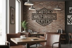 Harley Davidson Metal Wall Art – Biker Gift and Garage Wall Decor