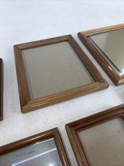 Solid Wood PICTURE FRAMES cottage core Gallery Wall Art Decor Lot of 7 W/Glass
