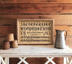 Speedball Pen Alphabet Poster Calligraphy Lettering Old English Drawing Print