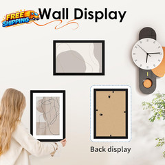 8X12 Picture Frame Set of 2 Photo Frame with HD Plexiglass Display Pictures 6X8