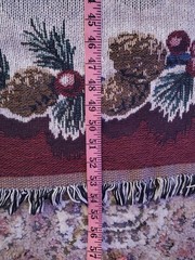 Vtg Wesley Mancini Dakotah Tapestry Throw Christmas TEDDY BEAR BAND 54″X 7″USA