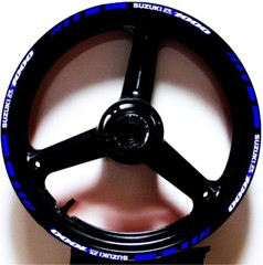 CUSTOM PRINTED 2 TONE GP RIM STRIPES WHEEL DECALS TAPE STICKERS SUZUKI GSXR 1000