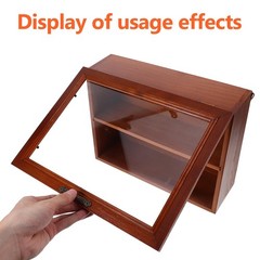Shadow Box Display Case, Wooden Cabinet for Memorabilia & Collectibles, 30×23…