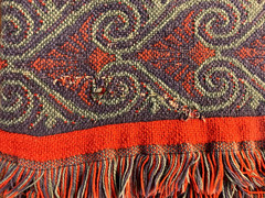 VTG Goodwin Weavers Woven Tapestry Throw Blanket Red Blue Green