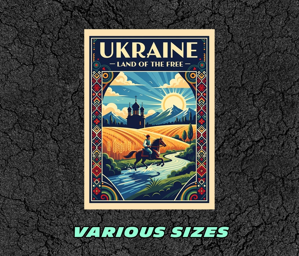Ukraine Vintage Travel Sticker Die Cut Waterproof Vinyl Souvenir Laptop Decal