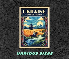 Ukraine Vintage Travel Sticker Die Cut Waterproof Vinyl Souvenir Laptop Decal