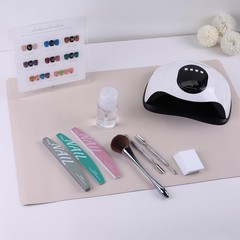 MAT ONLY) Nail Art Table Mat, Foldable Nail Art Hand Rest Pad, Microfiber PU