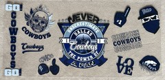 DALLAS Football Team UV DTF Transfer Sticker Cup Wrap DIY Cups Bottles
