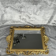 Vintage Home Interiors Gold Hollywood Regency Ornate Scroll Wall Mirror USA Made