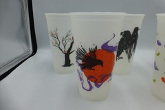 Starbucks Halloween Reusable Cold Cups Set of 6 16oz Tumblers Ravens Spooky B2