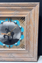 Native American Sand Art Wall Clock End Of The Trail Southwestern Decor