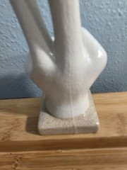 Peace Sign Hand Gesture Statue Accent Decor 6″ Figurine Ring Jewelry Holder
