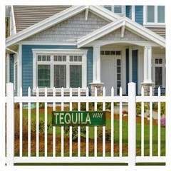 KooLL Street Sign Tequila Way Vintage Rustic Retro 4×16 inches, Green