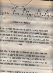 new 16 by12 cloth hanging wooden and cloth prayer for my baby #581