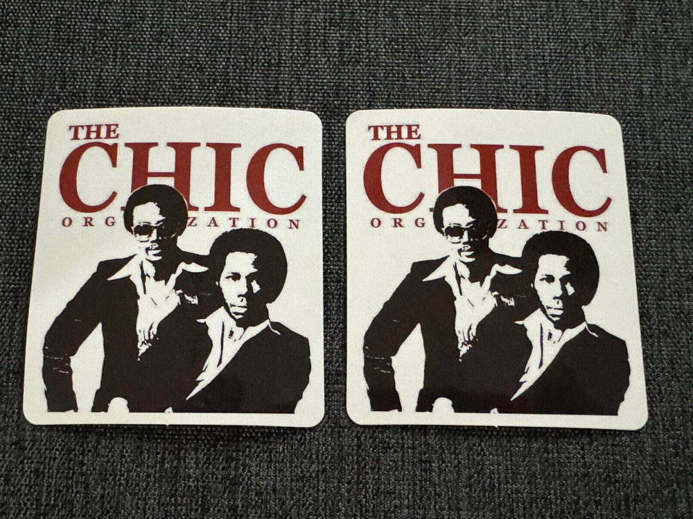 Lot of 2 CHIC 2 1/2″ x 2 1/8″ Band Photo STICKERS Fast! FREE SHIP! Le Freak