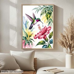 Hummingbird Flower – Birds Animals – Poster
