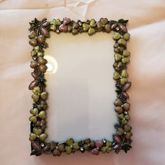 Bijou Picture Frame 4″ x 6″ Clover & Florals Greens and Lavenders