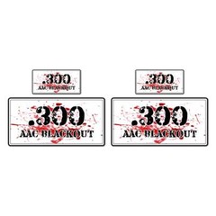.300 AAC Blackout Ammo Set, Vinyl Decal Sticker, 2@ 1″x2″ & 2@ 2″x4″, #8468