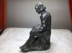 Bronzed Thomas Jefferson Declaration of Independence Resin Statue Sitting 10”