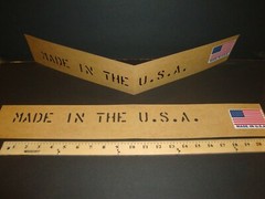 Original 1″ letters MARSH US Military Oil board Stencil paper MADE IN THE U.S.A.