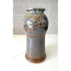 Vintage Studio Art Pottery Vase- Stoneware- Earth Tone Glaze MCM