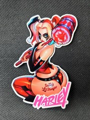 5″ Vinyl Weatherproof Waifu Vinyl Sticker Harley Quinn