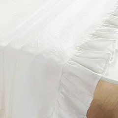 Cotton Linen Solid Color Tablecloth Farmhouse Dining White Tables Cover, Soft