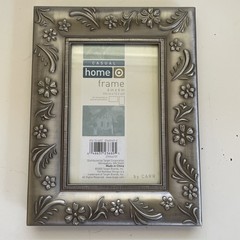 Carr Casual Home Pewter Finish Metal Embossed Photo Frame 4×6 Vert Or Horiz