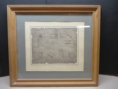 Automotive Patents. framed artwork, vintage 1930,1938