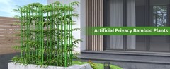 5ft Artificial Bamboo Tree 10 Pack, Fake Bamboo Plant Trees Indoor Outdoor