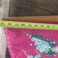 Vintage Hand Painted Peacock Wall Fan Bamboo Pink Floral Folding Asian Decor