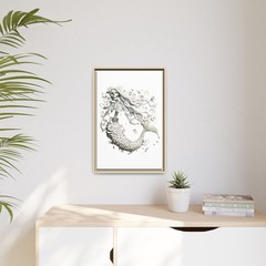 Gothic Mermaid Printable Art Skeleton Siren PDF Wall Decor Download #2