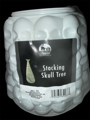 Stacking Skull Tree “Bone White” Plastic Gothic Decor Set Nesting Skulls New NWT