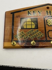 Vintage Wooden House Key Holder Souvenir Daytona Beach Florida Home MCM