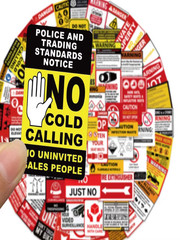 10 pc Warning Safety Signs Stickers Sticker Set Collectible Stickers ST15