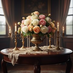 White Pink Peach Artificial Roses Gift Bouquet Wrapped Real Touch Rose Stems 26