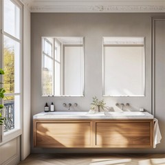 Rectangular Frameless Mirror Over Sink Shatter-proof Bathroom Mirror Home Decor