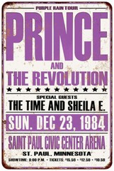 1984 Prince in Saint Paul Vintage look reproduction metal sign 8 x 12
