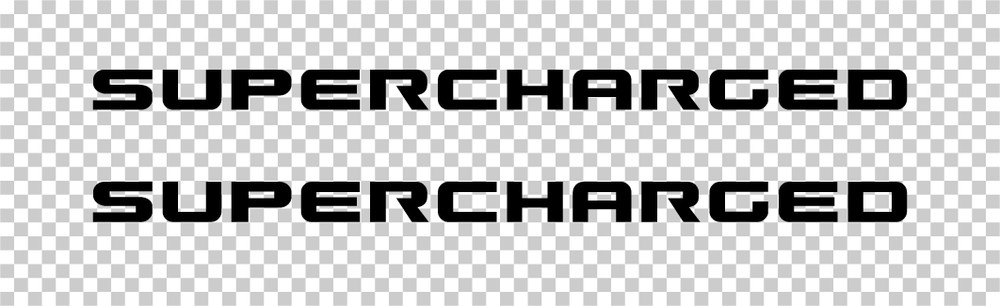 SUPERCHARGED VINYL DECAL / STICKER PAIR #1