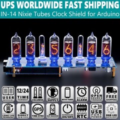 Arduino Shield IN-14 NCS314 Nixie Tubes Clock [TUBES COLUMNS MEGA] FREE SHIPPING