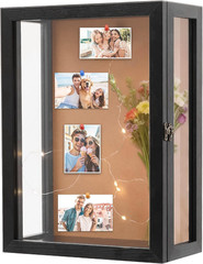 Black 11×15 Inch Deep Shadow Box Frame Wall Mounted,Depth 5 Inch Display Case