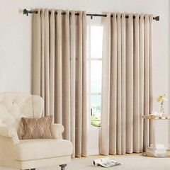 Black Curtain Rod-EUPLAR 1 Inch Long Curtain Rod with Decorative Square Finia…