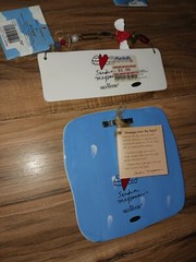 Sandra MAGSAMEN SILVESTRI Lot – Flag Heart Ceramic Wall Tile Plaque Patriotic