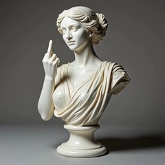 Middle Finger Statue Vienna Goddess Resin Figurine for Home Office Desk Decor Fu