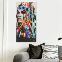 Art Decor Abstract Indian Woman Canvas Oil Painting Print Picture Home Wall Hang