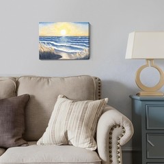 Stunning 12×16 Ocean Sunset Art Print – Waterproof Canvas for Any Room